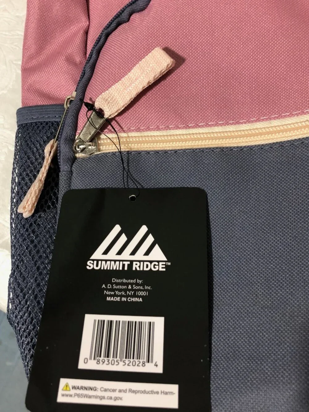 NWT Summit Ridge Lightweight School Travel Backpack Pink/Blue